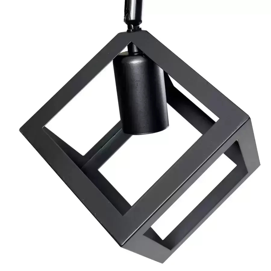 Cube Shape Chandelier, STRUKTUR Duo, 2xE27, Black, Metal Industrial Chandeliers Προεπιλεγμένος τίτλος Alessandro Design