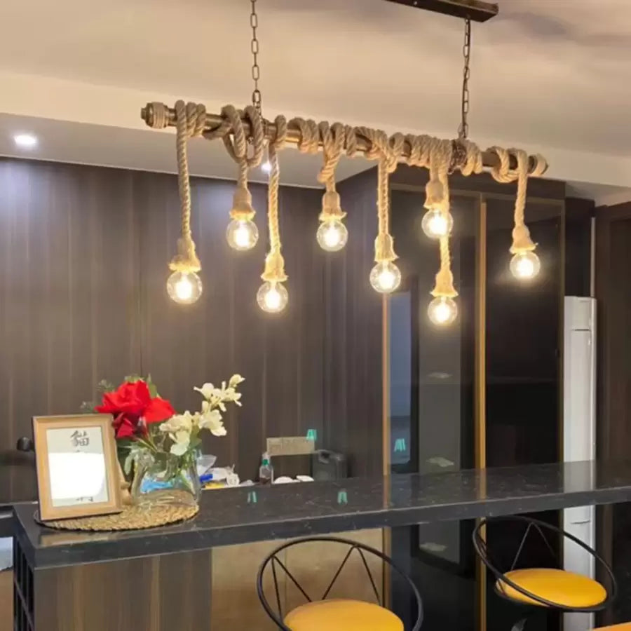 Vintage Chandelier with String PEDRO, 8 x E27, Brown Metal Vintage Chandeliers Προεπιλεγμένος τίτλος Alessandro Design