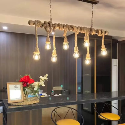 Vintage Chandelier with String PEDRO, 8 x E27, Brown Metal Vintage Chandeliers Προεπιλεγμένος τίτλος Alessandro Design