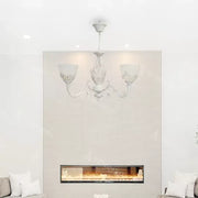 Πολυέλαιος VINTAGE, Τύπος κρεμαστό, COTTAGE, Circular, 3xE27, Glass and Metal, White Classic Chandeliers Προεπιλεγμένος τίτλος Alessandro Design