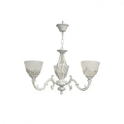 Πολυέλαιος VINTAGE, Τύπος κρεμαστό, COTTAGE, Circular, 3xE27, Glass and Metal, White Classic Chandeliers Προεπιλεγμένος τίτλος Alessandro Design