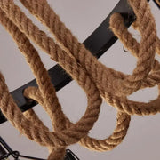 Andy Chandelier 6x E27 Metal and Brown Rope Vintage Chandeliers Προεπιλεγμένος τίτλος Alessandro Design
