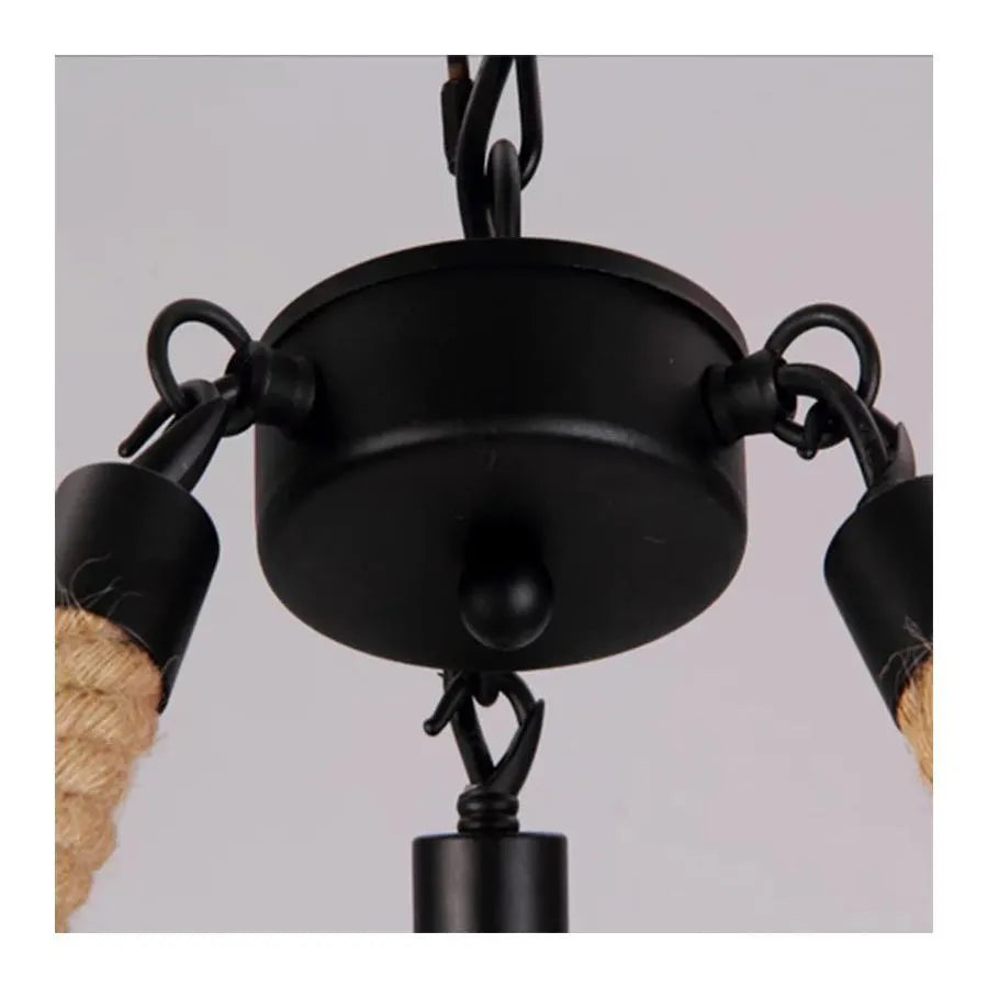 Rustic String Chandelier 6x E27 Circular Rope Suspended Vintage Chandeliers Προεπιλεγμένος τίτλος Alessandro Design