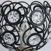 Vera Chandelier, 1x E27, Διάμετρος 18cm, Μαύροι, Μεταλλικοί και Κρύσταλλοι Classic Chandeliers Προεπιλεγμένος τίτλος Alessandro Design