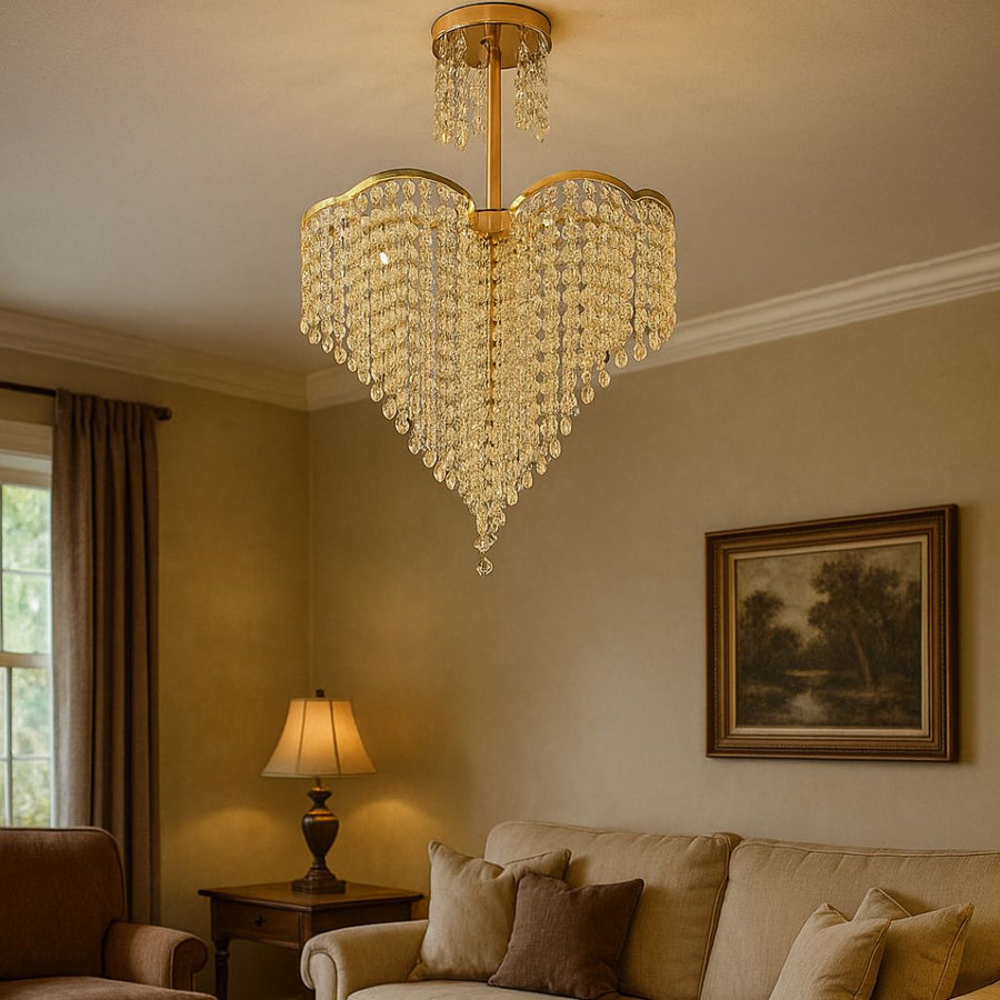 Ander Crystal Chandelier, 4xE14, Diameter 45cm, Gold Crystal Chandeliers Προεπιλεγμένος τίτλος Alessandro Design