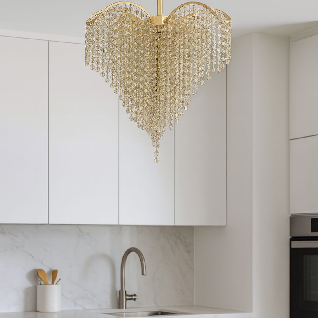 Ander Crystal Chandelier, 4xE14, Diameter 45cm, Gold Crystal Chandeliers Προεπιλεγμένος τίτλος Alessandro Design