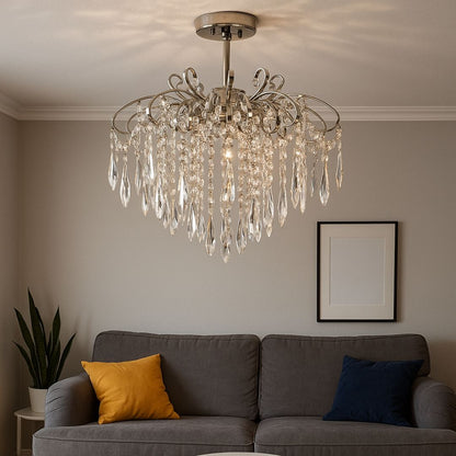Crystal Chandelier EDINBURGH Eleganza, 5xE27, Diameter 47cm, Shiny Chrome Classic Chandeliers Προεπιλεγμένος τίτλος Alessandro Design