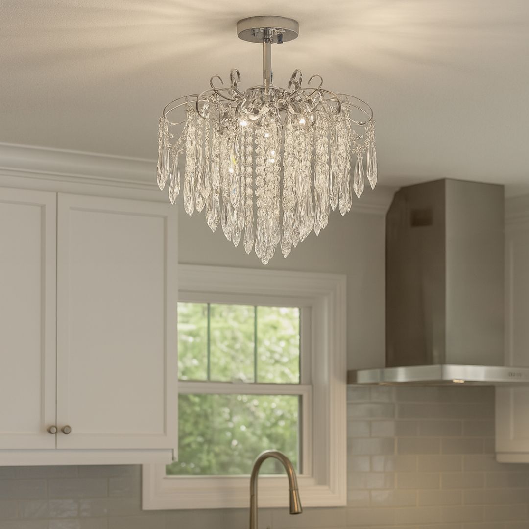 Crystal Chandelier EDINBURGH Eleganza, 5xE27, Diameter 47cm, Shiny Chrome Classic Chandeliers Προεπιλεγμένος τίτλος Alessandro Design