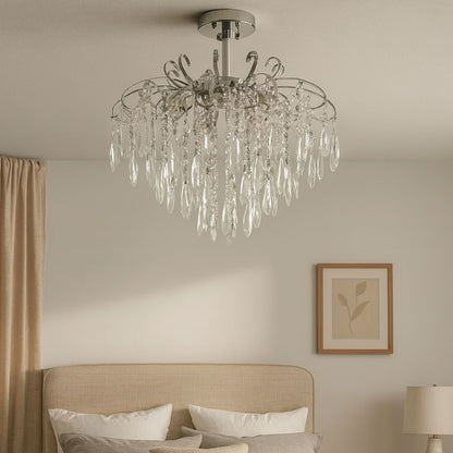Crystal Chandelier EDINBURGH Eleganza, 5xE27, Diameter 47cm, Shiny Chrome Classic Chandeliers Προεπιλεγμένος τίτλος Alessandro Design