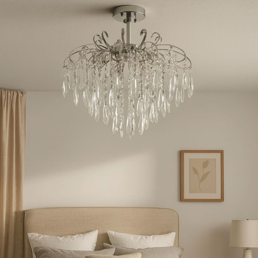 Crystal Chandelier EDINBURGH Eleganza, 5xE27, Diameter 47cm, Shiny Chrome Classic Chandeliers Προεπιλεγμένος τίτλος Alessandro Design