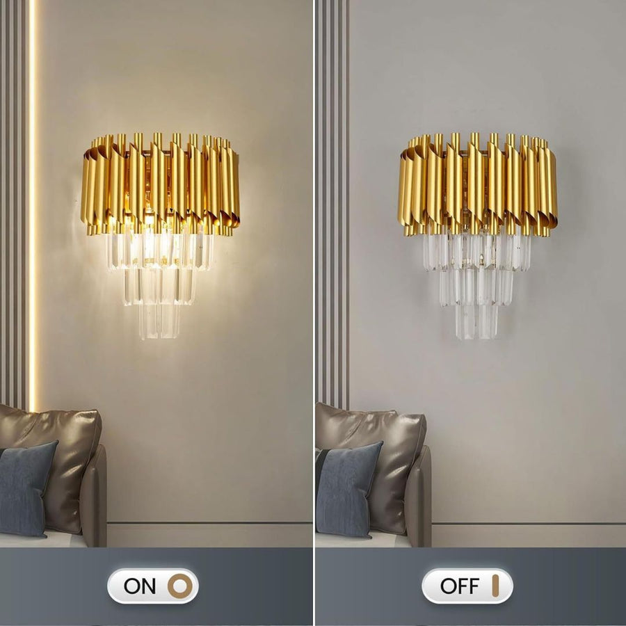 Aplica Candelabru Cristal VERSAILLES Piccolo, 2xE14, Auriu Aplice de Interior Default Title Alessandro Design