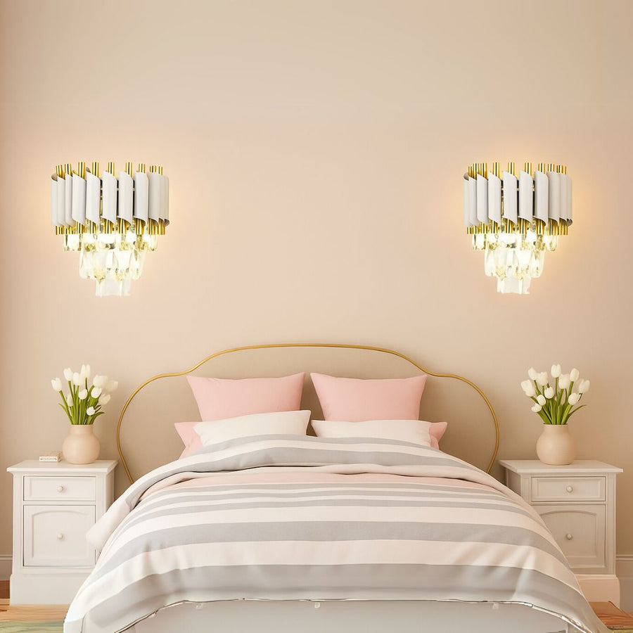 Aplica Candelabru Cristal VERSAILLES Piccolo, 2xE14, Alb Aplice de Interior Default Title Alessandro Design