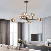 Jermija Chandelier with Lampshade, 8x E27, Black Gold Lighting Fixtures Προεπιλεγμένος τίτλος Alessandro Design