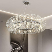 MINUET Crystal Chandelier 12x G9, Διάμετρος 60cm, Γυαλιστερό Ασημί, Ρυθμιζόμενο ύψος Crystal Chandeliers Προεπιλεγμένος τίτλος Alessandro Design