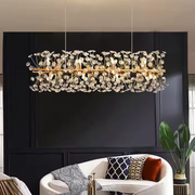 Crystal Chandelier MINUET 9x G9, Length 70cm, Shiny Gold, Ρυθμιζόμενο ύψος Crystal Chandelier Προεπιλεγμένος τίτλος Alessandro Design