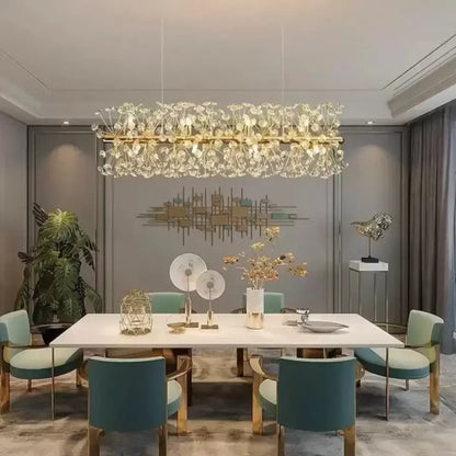 Crystal Chandelier MINUET 9x G9, Length 70cm, Shiny Gold, Ρυθμιζόμενο ύψος Crystal Chandelier Προεπιλεγμένος τίτλος Alessandro Design