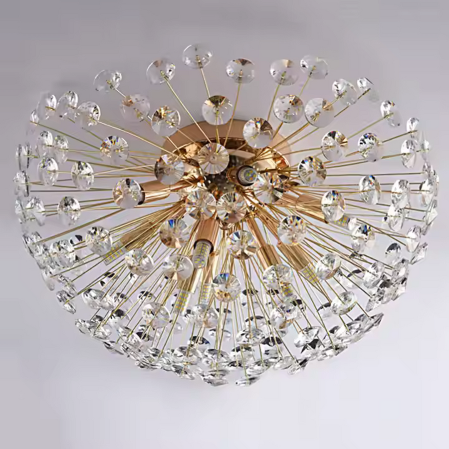 Crystal Chandelier MINUE, 4x G9, Diameter 35cm, Shiny Gold Crystal Chandeliers Προεπιλεγμένος τίτλος Alessandro Design