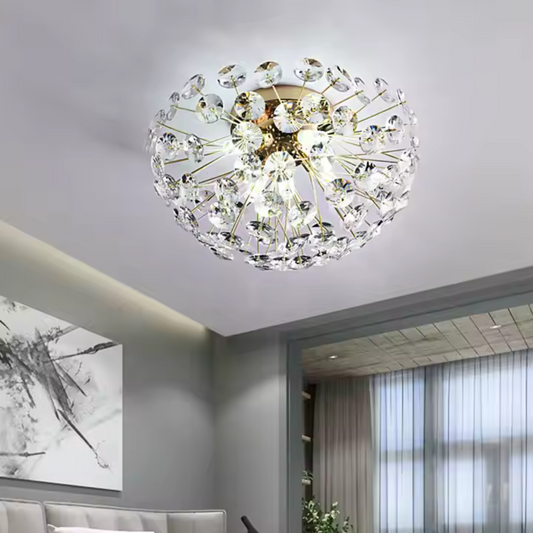Crystal Chandelier MINUE, 4x G9, Diameter 35cm, Shiny Gold Crystal Chandeliers Προεπιλεγμένος τίτλος Alessandro Design