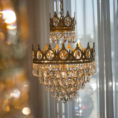 Κρυστάλλινος πολυέλαιος REGALITE Petito, 3XE14, Διάμετρος 25cm, Γυαλιστερό χρυσό, Ρυθμιζόμενο ύψος