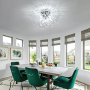Crystal Chandelier RONDO Vivace, 5x G9, διάμετρος 40cm, Shiny Silver Modern Chandeliers Προεπιλεγμένος τίτλος Alessandro Design