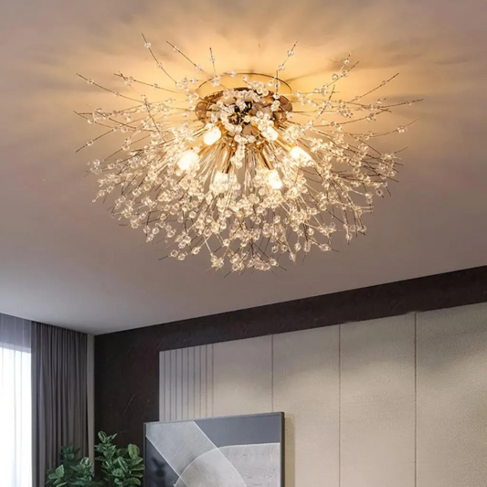 Crystal Chandelier RONDO Vivace, 6x G9, Διάμετρος 50 cm, Shiny Gold Crystal Chandeliers Προεπιλεγμένος τίτλος Alessandro Design