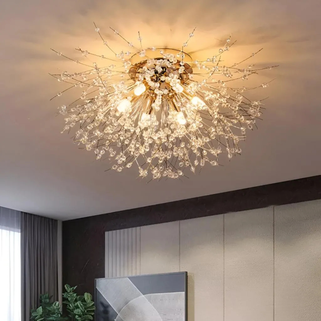 Crystal Chandelier RONDO Vivace, 6x G9, Διάμετρος 50 cm, Shiny Gold Crystal Chandeliers Προεπιλεγμένος τίτλος Alessandro Design