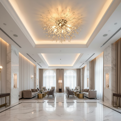 Crystal Chandelier RONDO Vivace, 8x G9, Diameter 60cm, Glossy Chrome Crystal Chandeliers Προεπιλεγμένος τίτλος Alessandro Design