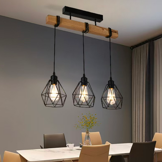 Marcellus Chandelier, 3x E27, Brown Black Industrial Chandeliers Προεπιλεγμένος τίτλος Alessandro Design