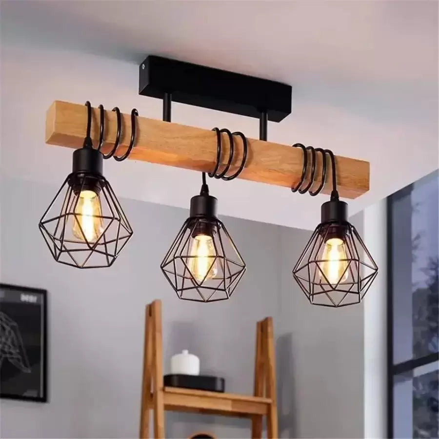 Marcellus Chandelier, 3x E27, Brown Black Industrial Chandeliers Προεπιλεγμένος τίτλος Alessandro Design