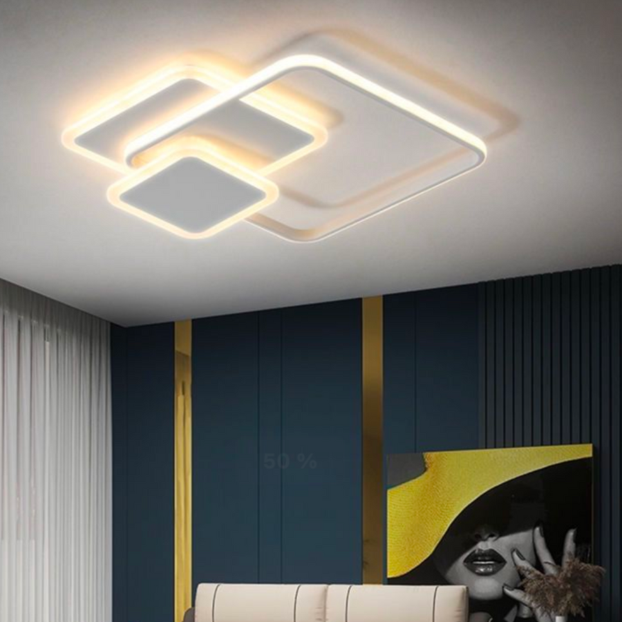 Πολυέλαιος LED με τηλεχειριστήριο ANEMONA 75W, 3 τετράγωνα, κρύο/θερμ/ουδέτερο φως, ρυθμιζόμενο, λευκός πολυέλαιος LED με τηλεχειριστήριο Προεπιλεγμένος τίτλος Alessandro Design