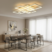 Πολυέλαιος LED με τηλεχειριστήριο ELLA 187W, 8 τετράγωνα, κρύο/θερμ/ουδέτερο φως, ρυθμιζόμενο, λευκός πολυέλαιος LED με τηλεχειριστήριο Προεπιλεγμένος τίτλος Alessandro Design
