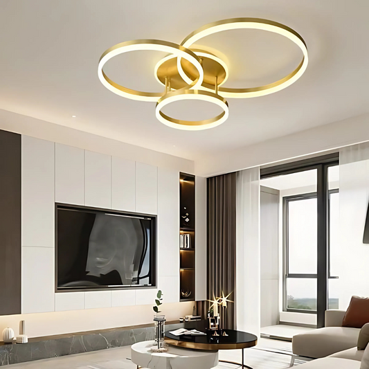 Πολυέλαιος LED με τηλεχειριστήριο RIGA LILITH 68W, 3 κύκλοι, κρύο/θερμ/ουδέτερο φως, ρυθμιζόμενο, λαμπερό χρυσό LED πολυέλαιοι με τηλεχειριστήριο Προεπιλεγμένος τίτλος Alessandro Design