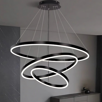Κρεμαστός πολυέλαιος LED PAGANO 95W, Κρύο/Ζεστό/Ουδέτερο φως, Μαύρο, Ρυθμιζόμενο ύψος Μοντέρνοι Πολυέλαιοι Προεπιλεγμένος τίτλος Alessandro Design
