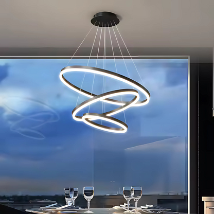 Κρεμαστός πολυέλαιος LED PAGANO 95W, Κρύο/Ζεστό/Ουδέτερο φως, Μαύρο, Ρυθμιζόμενο ύψος Μοντέρνοι Πολυέλαιοι Προεπιλεγμένος τίτλος Alessandro Design