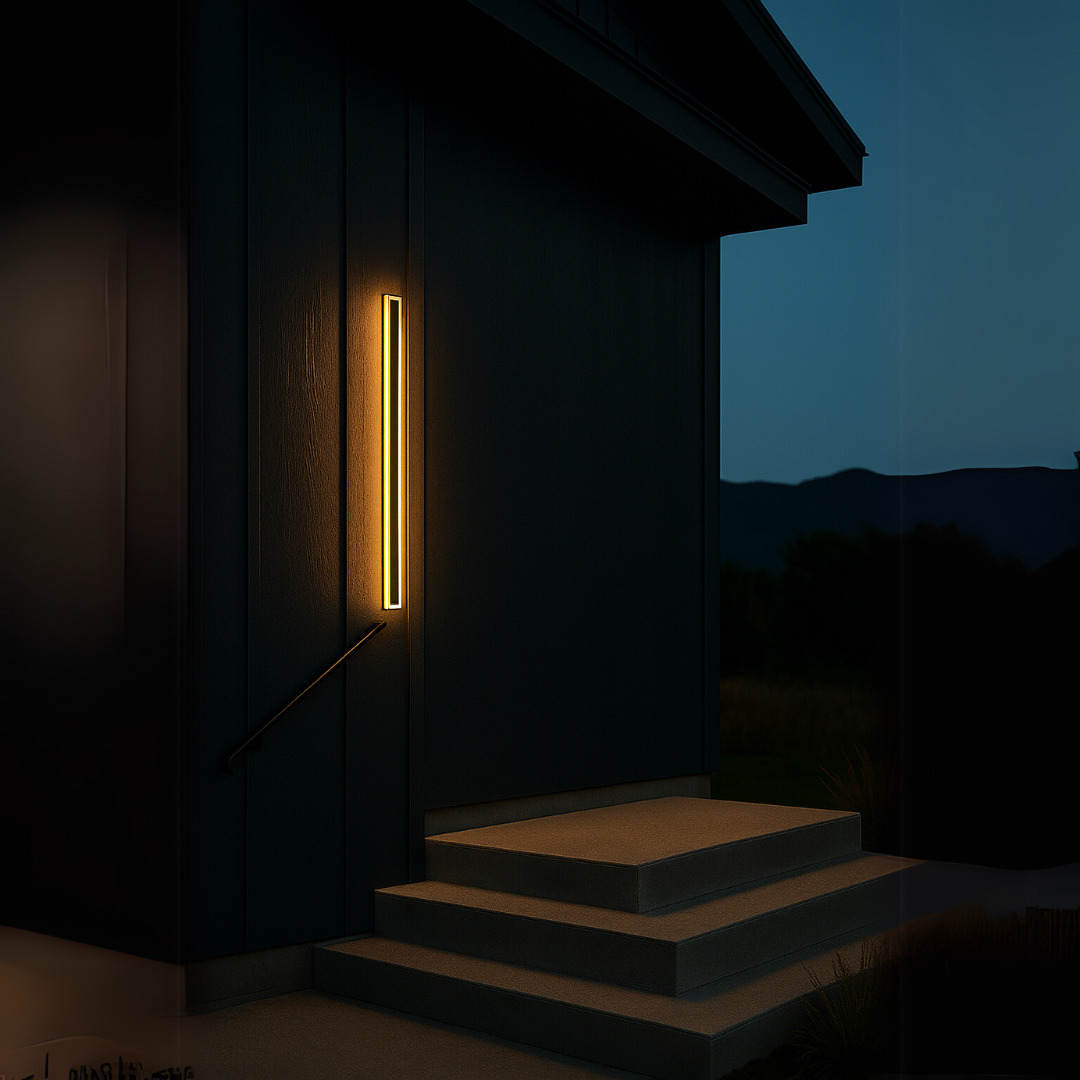 Mack Outdoor LED Wall Light, Μήκος 90cm, 10W, IP65, Metal, Linear, Black Outdoor Wall Lights Προεπιλεγμένος τίτλος Alessandro Design