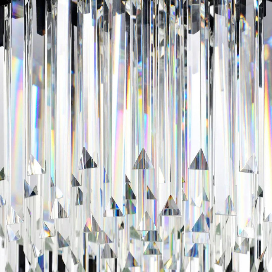 BLOIS Magno Crystal Chandelier 8x E14 D60 cm Μαύρος Χρυσός Ρυθμιζόμενος Ύψος Crystal Chandeliers Προεπιλεγμένος τίτλος Alessandro Design