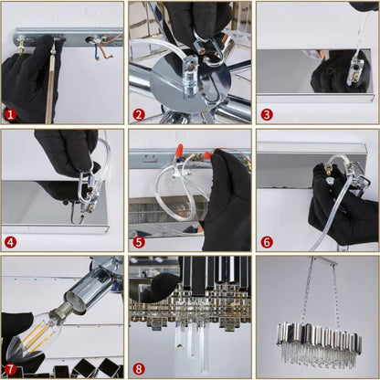 Candelabru Cristal BLOIS Regalis 10xE14, Diametru 80cm, Argintiu, Inaltime Reglabila Candelabre Cristal Default Title Alessandro Design