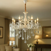 Crystal Chandelier SANSSOUCI Magno, 8xE14, Diameter 68cm, White Classic Chandeliers Προεπιλεγμένος τίτλος Alessandro Design