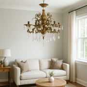 Crystal Chandelier SANSSOUCI Magno, 6xE14, Diameter 62cm, Antique Brass Classic Chandeliers Προεπιλεγμένος τίτλος Alessandro Design