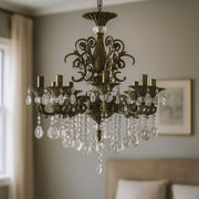 Crystal Chandelier SANSSOUCI Magno, 8xE14, Diameter 65cm, Antique Brass Classic Chandeliers Προεπιλεγμένος τίτλος Alessandro Design