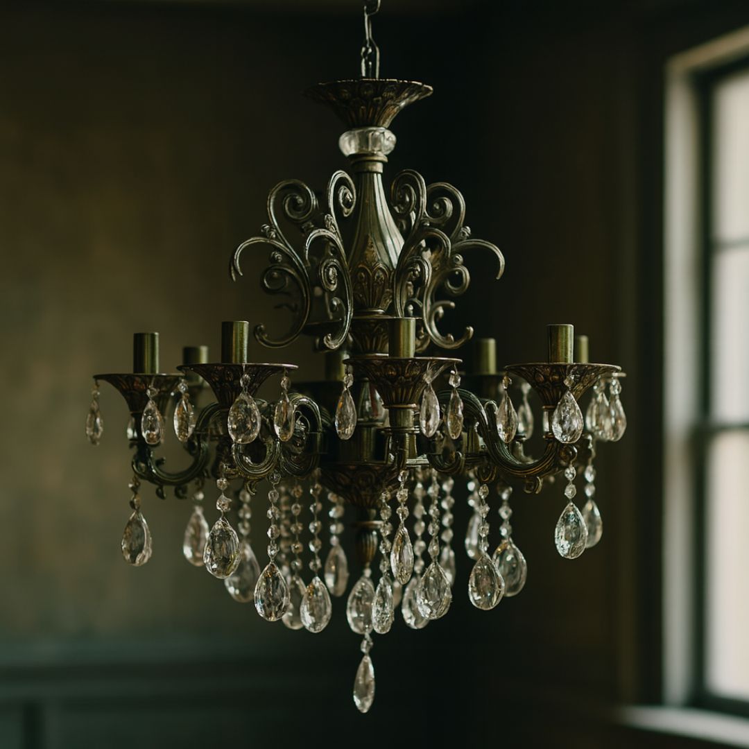 Crystal Chandelier SANSSOUCI Magno, 8xE14, Diameter 65cm, Antique Brass Classic Chandeliers Προεπιλεγμένος τίτλος Alessandro Design