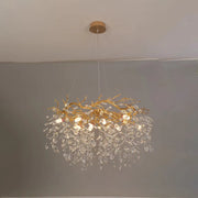 WALTZ Rhapsody Crystal Chandelier, 6x G9, Gold, 45cm, Ρυθμιζόμενο ύψος, Μεταλλικοί και Κρυστάλλινοι Πολυέλαιοι Προεπιλεγμένος τίτλος Alessandro Design