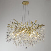 WALTZ Rhapsody Crystal Chandelier, 6x G9, Gold, 45cm, Ρυθμιζόμενο ύψος, Μεταλλικοί και Κρυστάλλινοι Πολυέλαιοι Προεπιλεγμένος τίτλος Alessandro Design