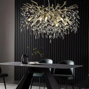 WALTZ Rhapsody Crystal Chandelier, 6x G9, Gold, 45cm, Ρυθμιζόμενο ύψος, Μεταλλικοί και Κρυστάλλινοι Πολυέλαιοι Προεπιλεγμένος τίτλος Alessandro Design