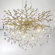 WALTZ Rhapsody Crystal Chandelier, 6x G9, Gold, 45cm, Ρυθμιζόμενο ύψος, Μεταλλικοί και Κρυστάλλινοι Πολυέλαιοι Προεπιλεγμένος τίτλος Alessandro Design