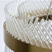 Candelabru Cristal ALHAMBRA Eleganza, LED, 71W, Diametru 50cm, Lumina Calda/Rece/Neutra, Dimabil, Inaltime Reglabila, Auriu Lustre LED cu Telecomanda Default Title Alessandro Design