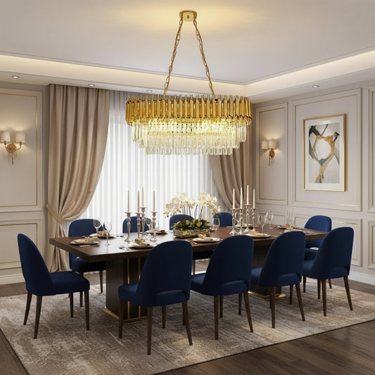 Candelabru Cristal VERSAILLES Regalis 10xE14, Diametru 80cm, Auriu, Inaltime Reglabila Candelabre Cristal Default Title Alessandro Design
