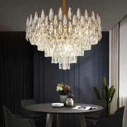 Crystal Chandelier ALHAMBRA Eleganza 8x E14, Diameter 50cm, Shiny Gold, Ρυθμιζόμενο Ύψος Crystal Chandelier Προεπιλεγμένος τίτλος Alessandro Design