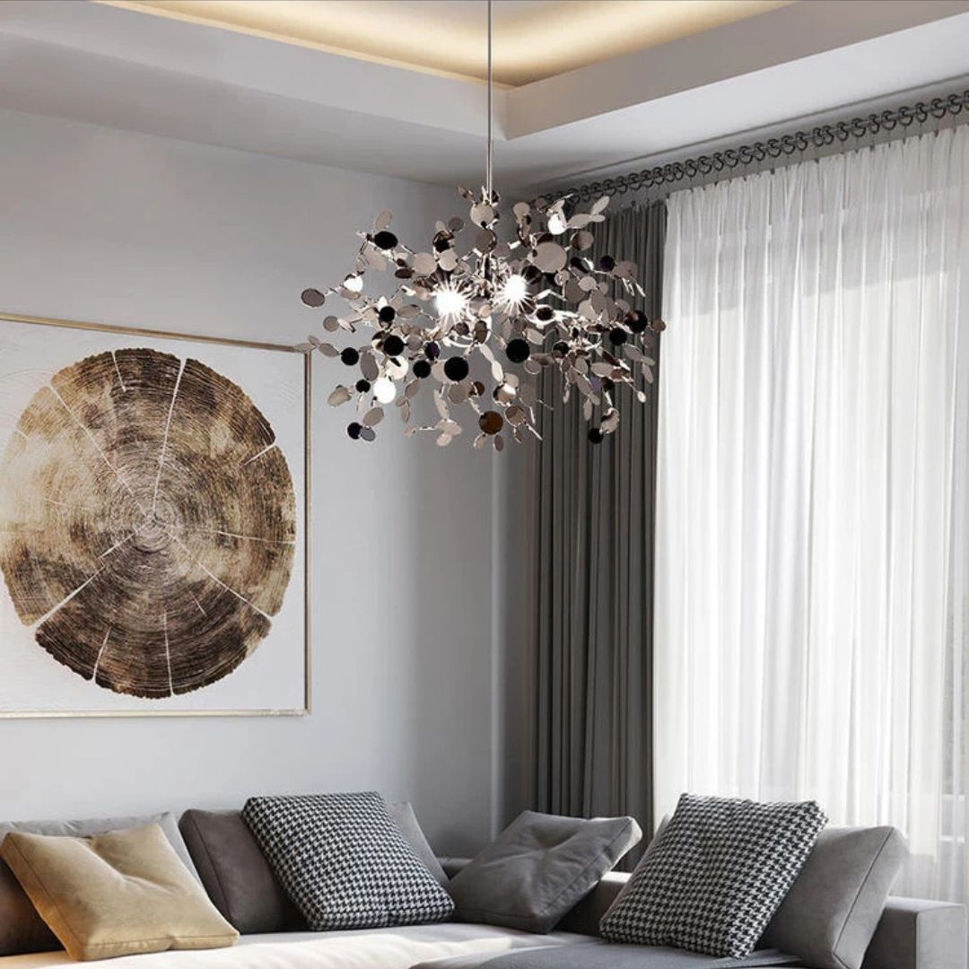 Μοντέρνο Candelabra, CAPRICIO Allegro, 2xE14, Διάμετρος 40cm, Γυαλιστερό χρώμιο, Ρυθμιζόμενο ύψος Μοντέρνο Candelabra Προεπιλεγμένος τίτλος Alessandro Design