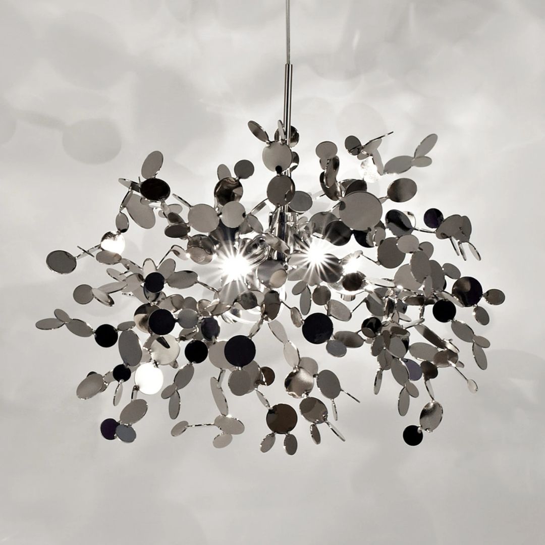 Μοντέρνο Candelabra, CAPRICIO Allegro, 2xE14, Διάμετρος 40cm, Γυαλιστερό χρώμιο, Ρυθμιζόμενο ύψος Μοντέρνο Candelabra Προεπιλεγμένος τίτλος Alessandro Design